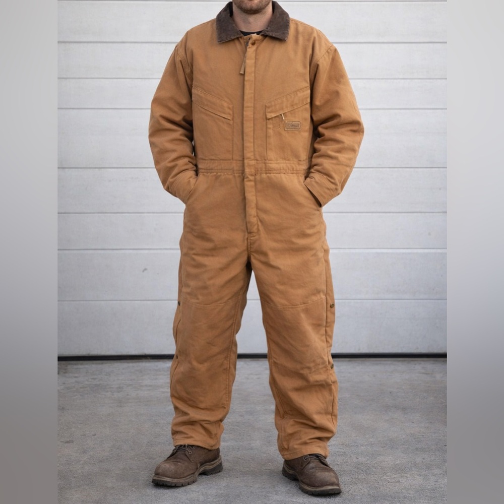 Schmidt Work Wear Men's Insulated Heavy Duty Coveralls Size XL Short
